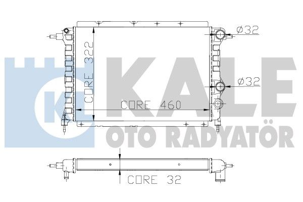 KALE OTO RADYATÖR Радиатор, охлаждение двигателя 162500